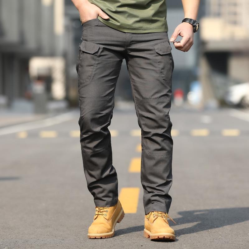 Men's Solid Color Outdoor Multi-pocket Cargo Pants 86827118Z