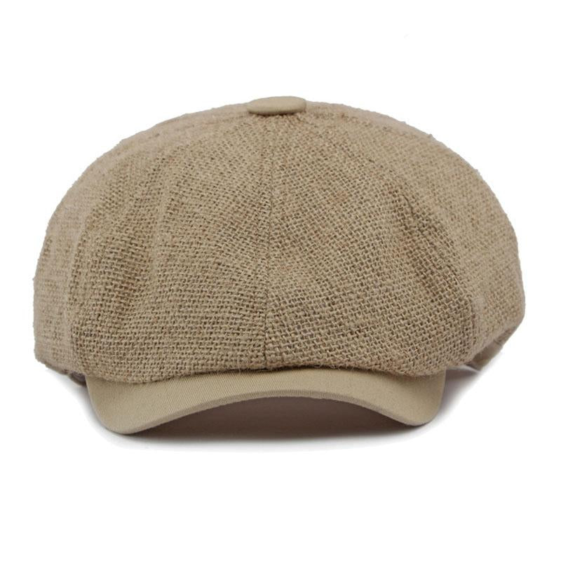 Men's Casual Linen Breathable Hollow Mesh Beret 59228075M