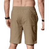 Men's Cotton And Linen Pocket Beach Shorts 16939737Y