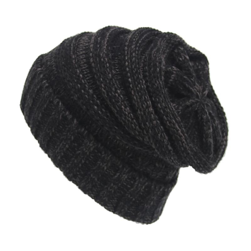 Men's Casual Solid Color Loose Knitted Beanie Hat 95928449M