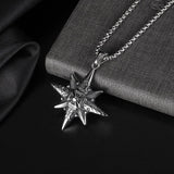 Vintage Casual Octagonal Star Cross Necklace 13169889TO