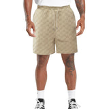 Men's Casual Cotton Blended Checkerboard Loose Sports Shorts 89550478M