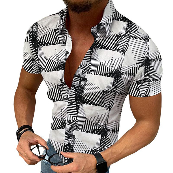 Men's Trendy Casual Beach Short-sleeved Shirt 50482651TO