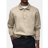 Men's Casual Solid Color Button Lapel Sweatshirt 05220412Y