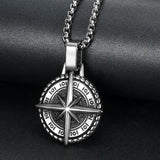 Vintage Casual Nautical Compass Necklace 79141445TO