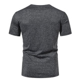 Men's Round Neck Solid Color Sports Short-sleeved T-shirt 75110145X