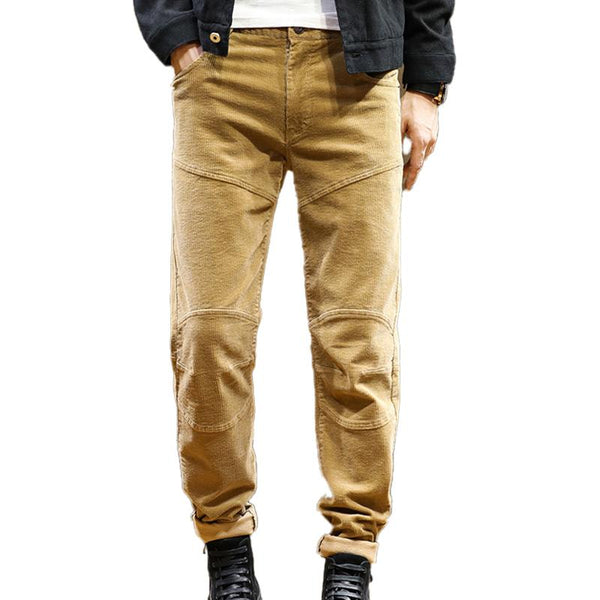 Men's Casual Solid Color Corduroy Straight Pants 11763060Y