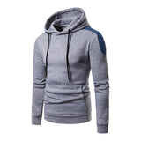 Men's Casual Color Block Kangaroo Pocket Pullover Hoodie 85638632M
