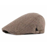 Men's Vintage Casual Herringbone Beret 83306898TO