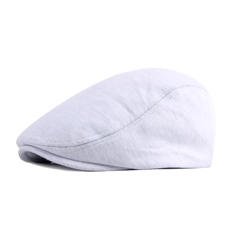 Men's Casual Solid Color Cotton Blend Beret 82609230M