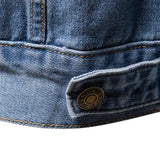 Men's Casual Lapel Single Breasted Slim Fit Denim Jacket 87388811M
