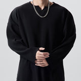 Men's Casual Round Neck Loose Long Sleeve T-Shirt 90909242M
