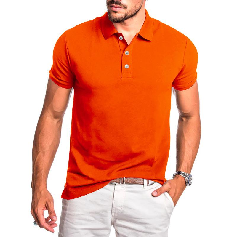 Polo de manga corta con solapa lisa para hombre 36735197Z