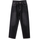 Men's Loose Black Washed Jeans 33213736U