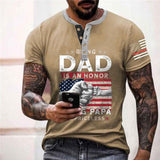 Men's Vintage Father's Day Lettering Short Sleeve T-Shirt 45222547X
