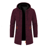 Men's Loose Hooded Zipper Mid-Length Coat 70465461X