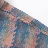 Men's Casual Plaid Lapel Patch Pocket Breathable Long Sleeve Shirt 27618808M