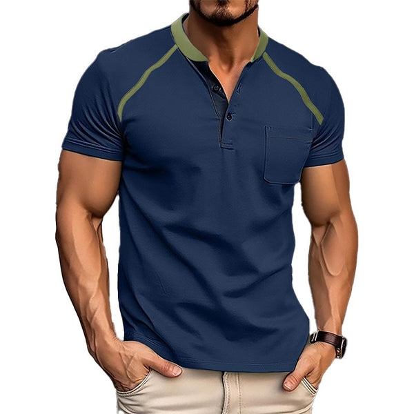 T-shirt à manches courtes raglan de couleur unie pour hommes 74147452Y