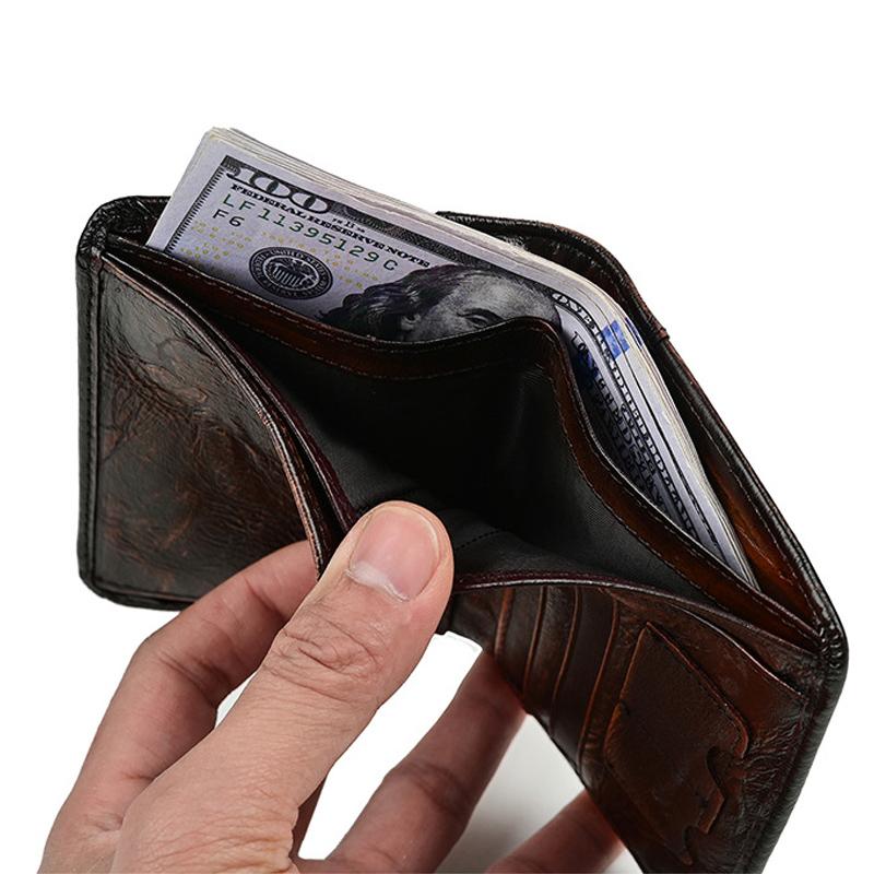 Men's First Layer Cowhide Multifunctional Short Wallet 51752324U