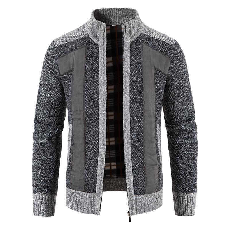 Men's Casual Stand Collar Knitted Jacket 88685440F