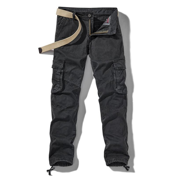 Men's Straight Loose Multi-Pocket Solid Color Overalls 39458803X