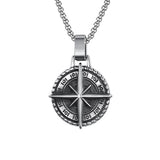 Vintage Casual Nautical Compass Necklace 79141445TO