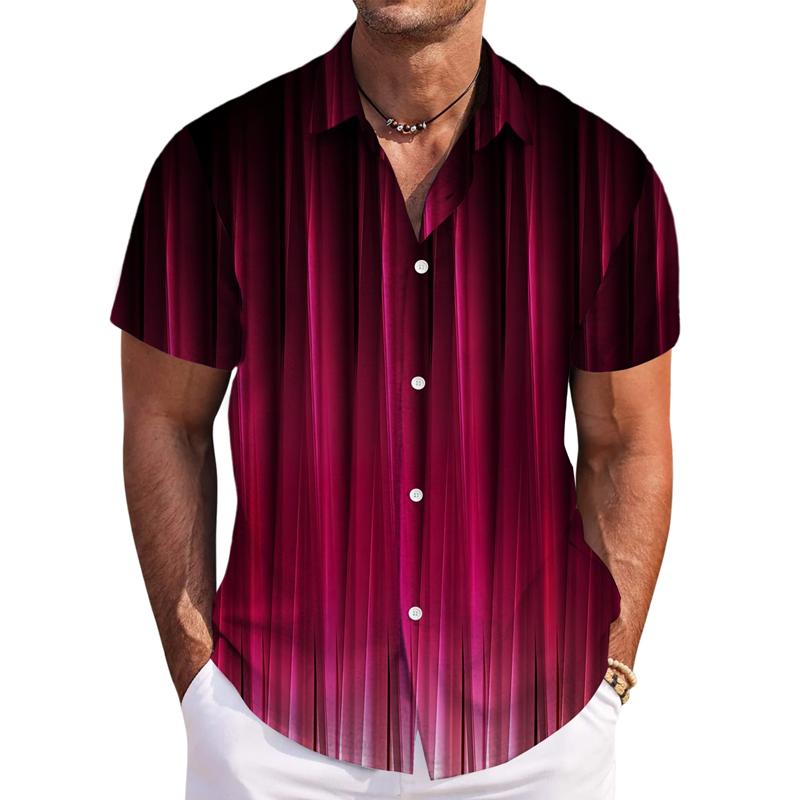 Men's Casual Short Sleeve Printed Hawaiian Shirt 64909258X