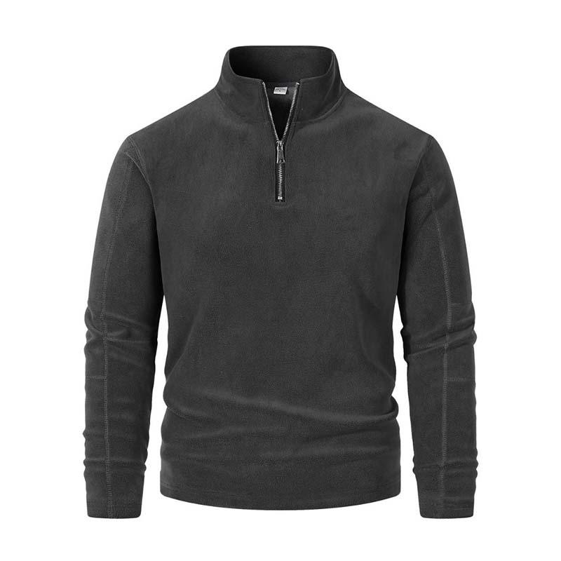 Men's Classic Casual Stand Collar Half Zip Long Sleeve Polar Fleece Sweatshirt 87603947K