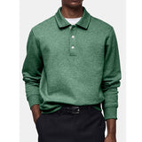 Men's Casual Solid Color Button Lapel Sweatshirt 05220412Y