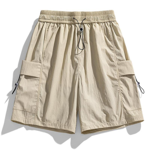 Men's Outdoor Sports Solid Color Multi Pocket Quick Dry Drawstring Shorts 70468058Y