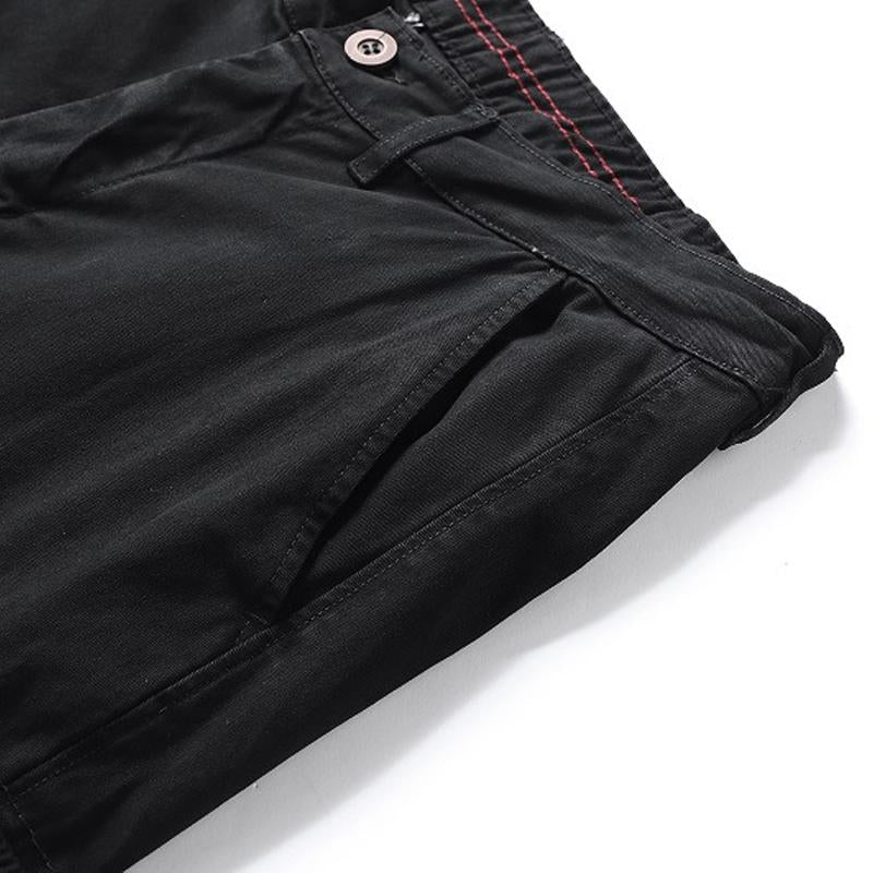 Men's Tooling Casual Micro-elastic Wear-resistant Straight-leg Loose Multi-pocket Trousers 51614400X