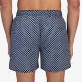Men's Casual Plaid Print Lapel Short Sleeve Shirt Loose Shorts Set 48122705M