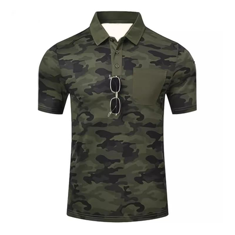 Men's Camouflage Lapel Outdoor Camouflage Lapel POLO Shirt 38750244X ...