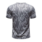 Men's Casual Printed Small V-neck Short-sleeved T-shirt 96011602X