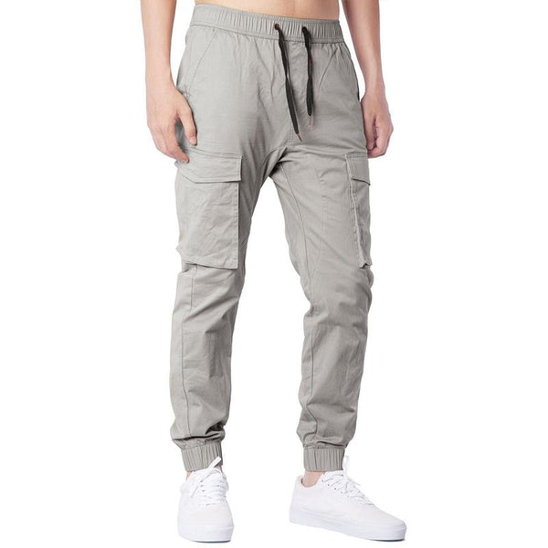 Men's Casual Solid Color Multi-Pocket Cargo Pants 28682617Y