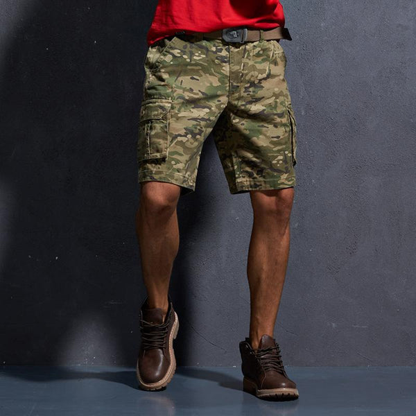 Men's Camo Straight Multi-Pocket Cargo Shorts 09275236Z