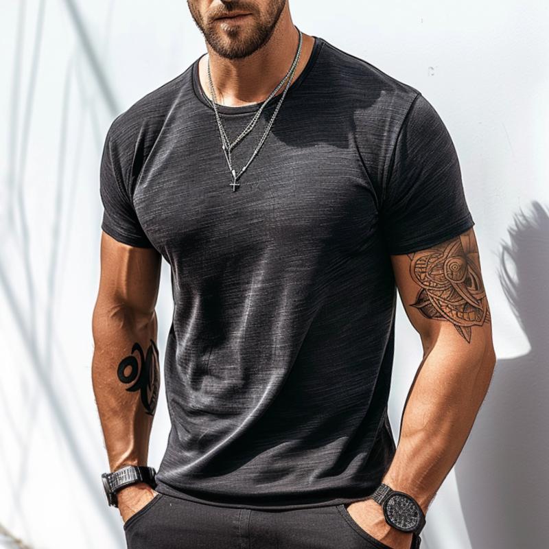 Men's Casual Sports Round Neck T-shirt 41601148TO