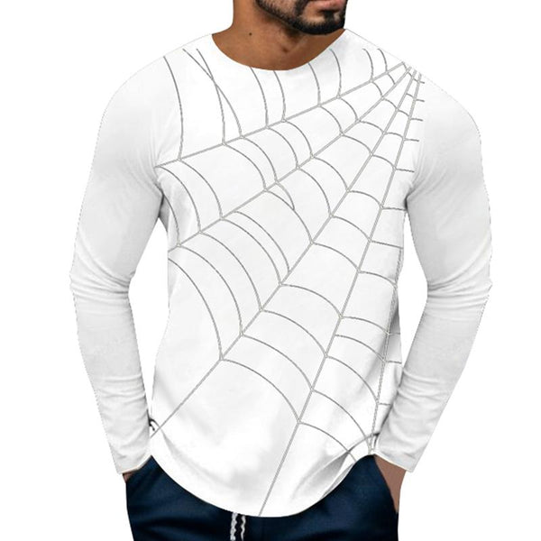 Men's Printed Long Sleeve Crew Neck T-Shirt 09352790X