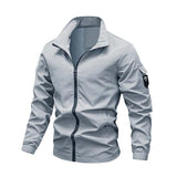 Men's Classic Casual Baseball Jacket Zipper Stand Collar Jacket 42931816K