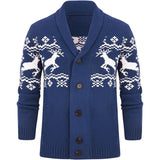 Men's Elk Jacquard Knit Cardigan Jacket 07067807X