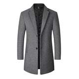 Men's Solid Color Lapel Thickened Coat 26892747X