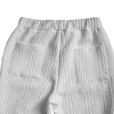 Men's Solid Jacquard Knitwear Elastic Waist Trousers 17187239Z