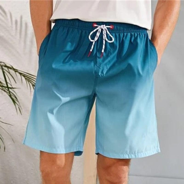 Men's Casual Quick-drying Drawstring Shorts Beach Pants 82377217TO
