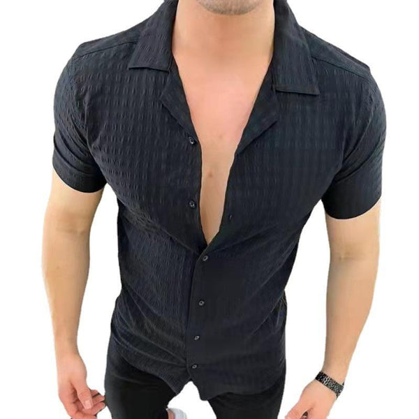 Men's Casual Retro Beach Short Sleeve Shirt 82287576TO