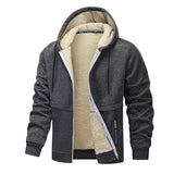 Men's Sherpa Thickened Hooded Jacket 79748172U