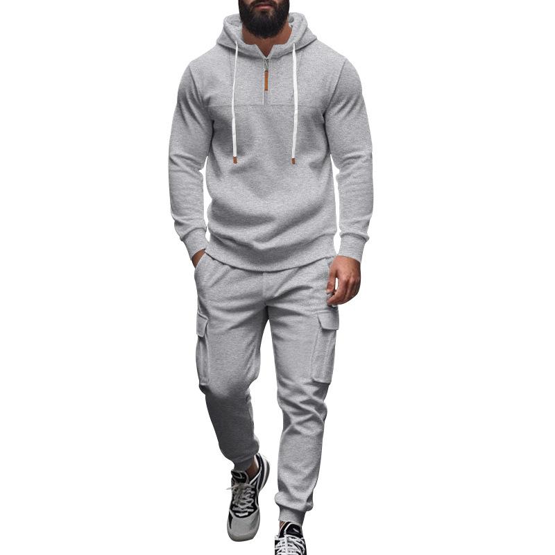 Lockeres Sport-Set aus Kapuzenpullover und Hose für Herren 40057919Y