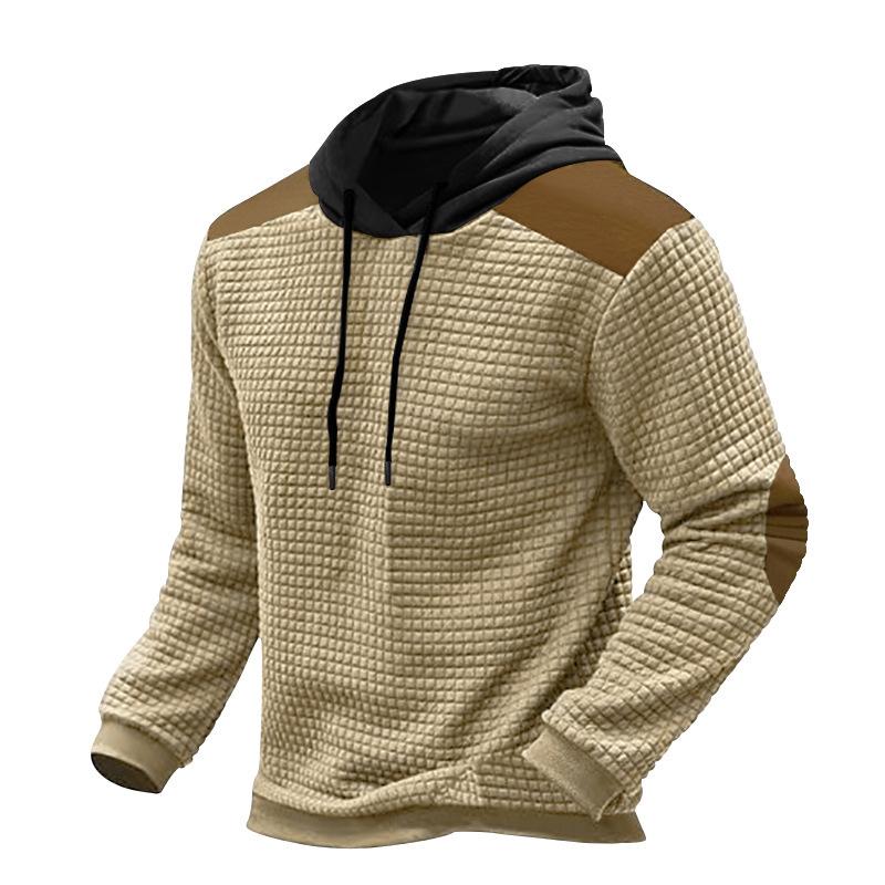 Men's Jacquard Colorblock Long Sleeve Hoodie 96245752U