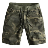 Men's Vintage Washed Distressed Cotton Camouflage Shorts 69047881M