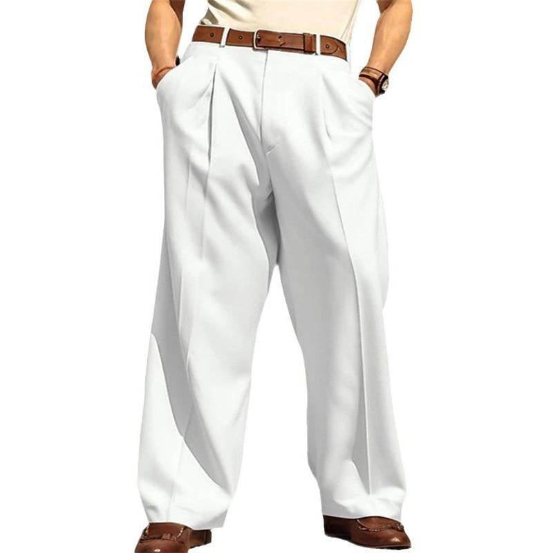 Men's Casual Solid Color Suit Pants 33559897X