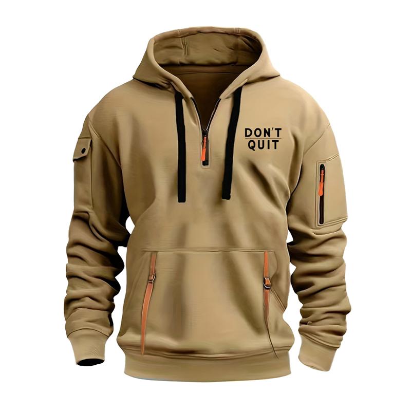 Men's Sports Casual Hooded Pullover Zip-up Sweatshirt 45170711X